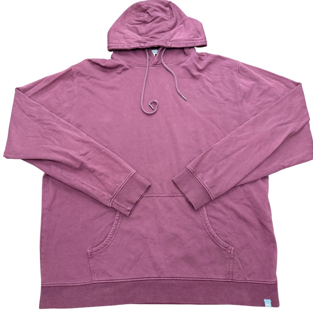 Peter Millar Crown Lava Wash Hoodie Mens XL Maroon MF22K45 Cotton Modal Pullover